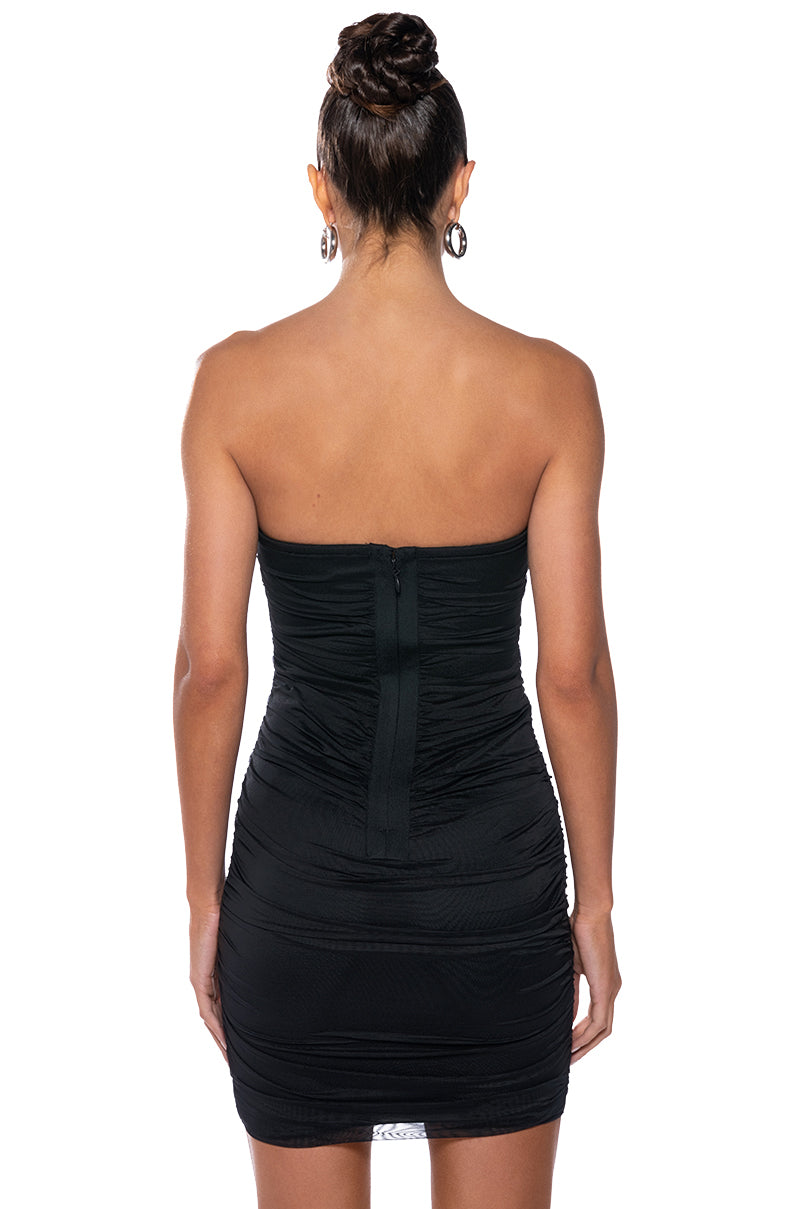 EVERYONE WANTS HER STRAPLESS MINI DRESS