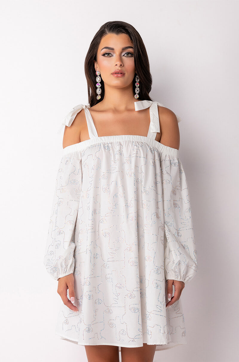 FACE IT OFF THE SHOULDER DRESS