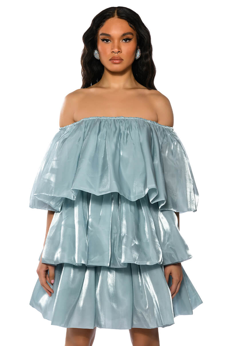 FAIRY DREAMS CHIFFON LAYERED MINI DRESS