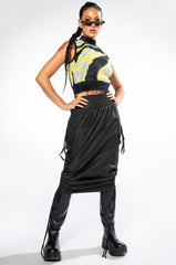 FEELING DANGEROUS SLEEVELESS CROPPED MOCK NECK SWEATER