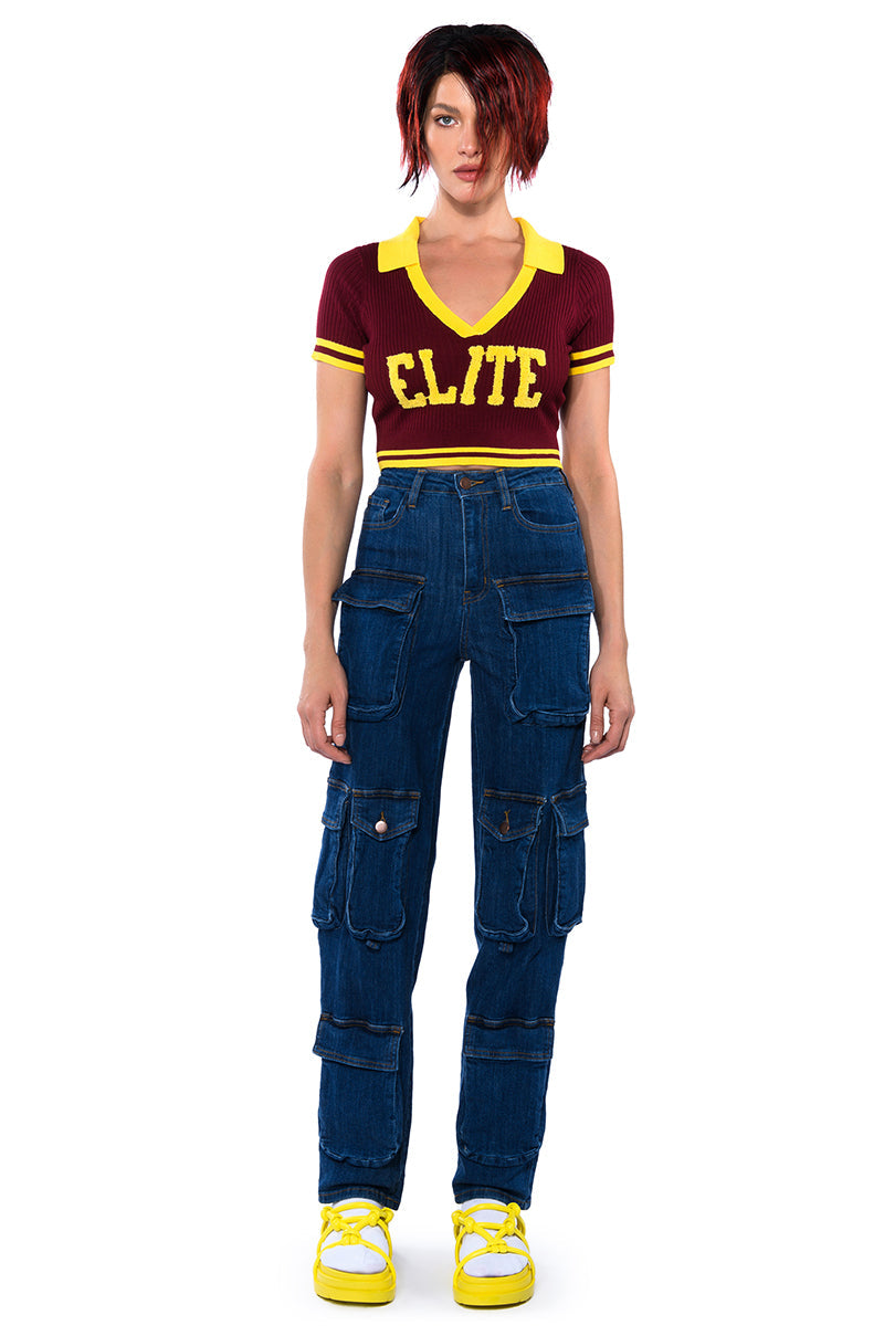 FIRE UP SHORT SLEEVE SWEATER