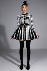 CATALINA KNIT FLARED SKIRT MINI DRESS