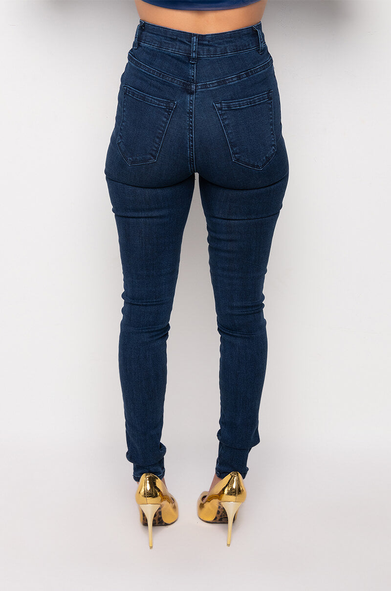FLEX-FIT HIGH WAISTED SUPER STRETCHY SKINNY JEANS