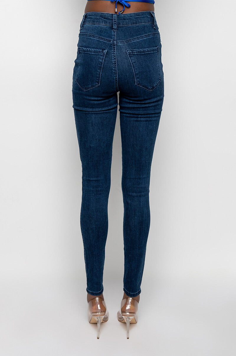 FLEX-FIT HIGH WAISTED SUPER STRETCHY SKINNY JEANS