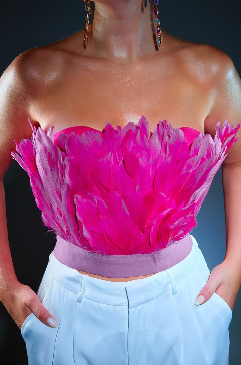 FLY AWAY FEATHER TUBE TOP