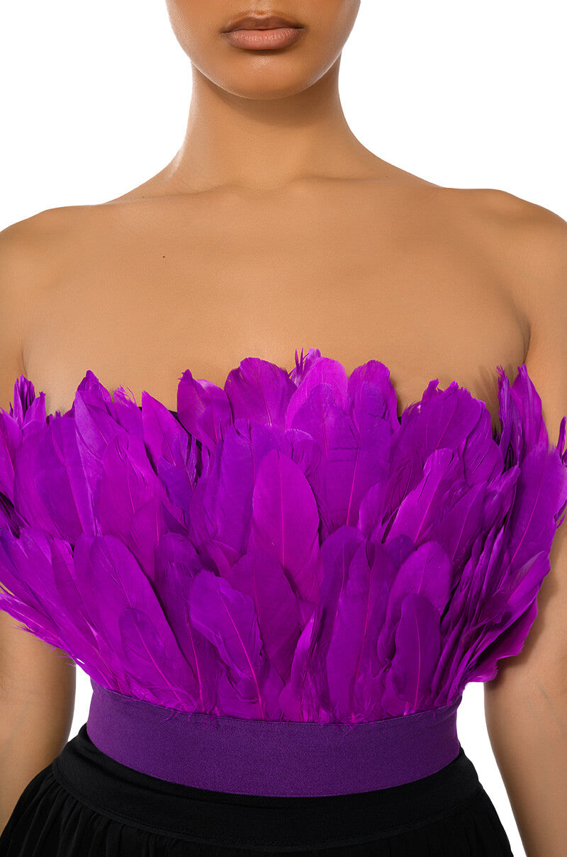 FLY AWAY FEATHER TUBE TOP