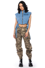 FOLLOW YOU DOWN DENIM PUFFER VEST