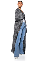 FOR THE LONG NIGHTS KNIT EXTRA LONG CARDIGAN