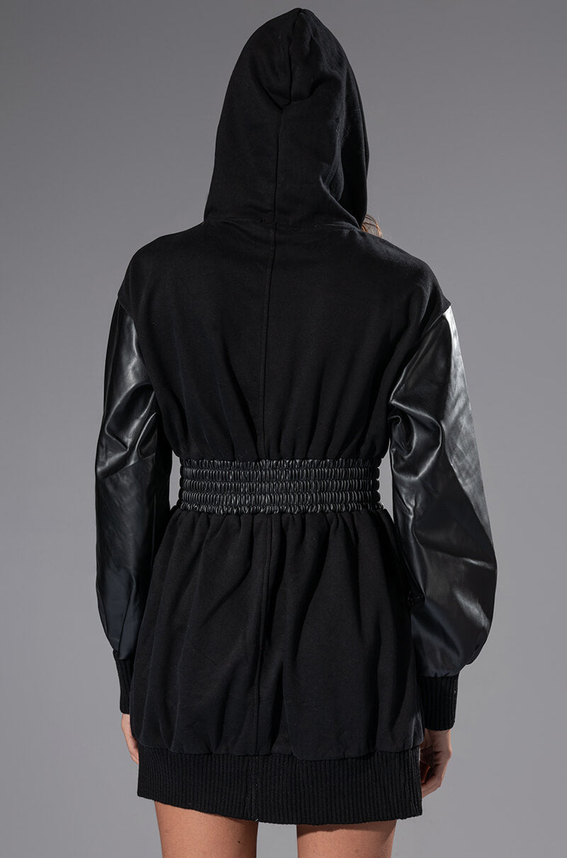 FOREVER YOUNG HOODED MINI DRESS