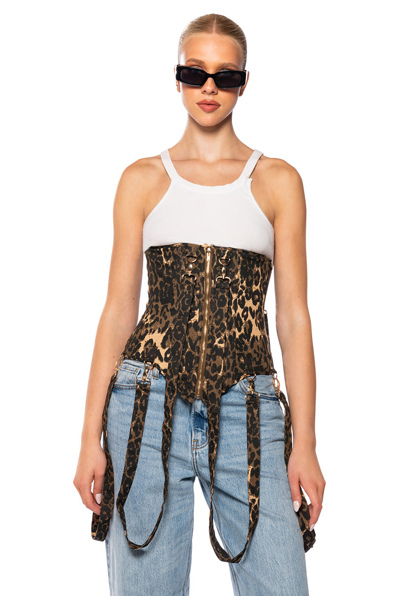 BAD BITCH CHEETAH CORSET