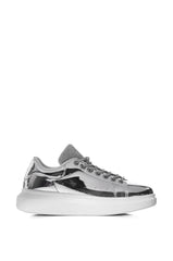 GLEAM TEAM METALLIC SNEAKER IN SILVER