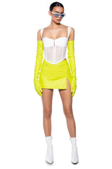 HEAVEN SENT MESH CAP SLEEVE CORSET TOP