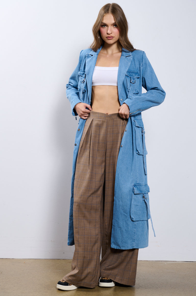 HIGH EXPECTATIONS DENIM TRENCH