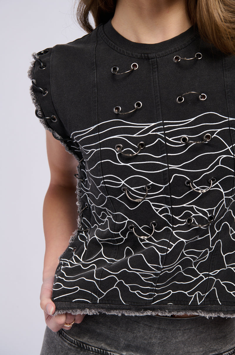 HIGH FREQUENCY GRAPHIC TANK TOP