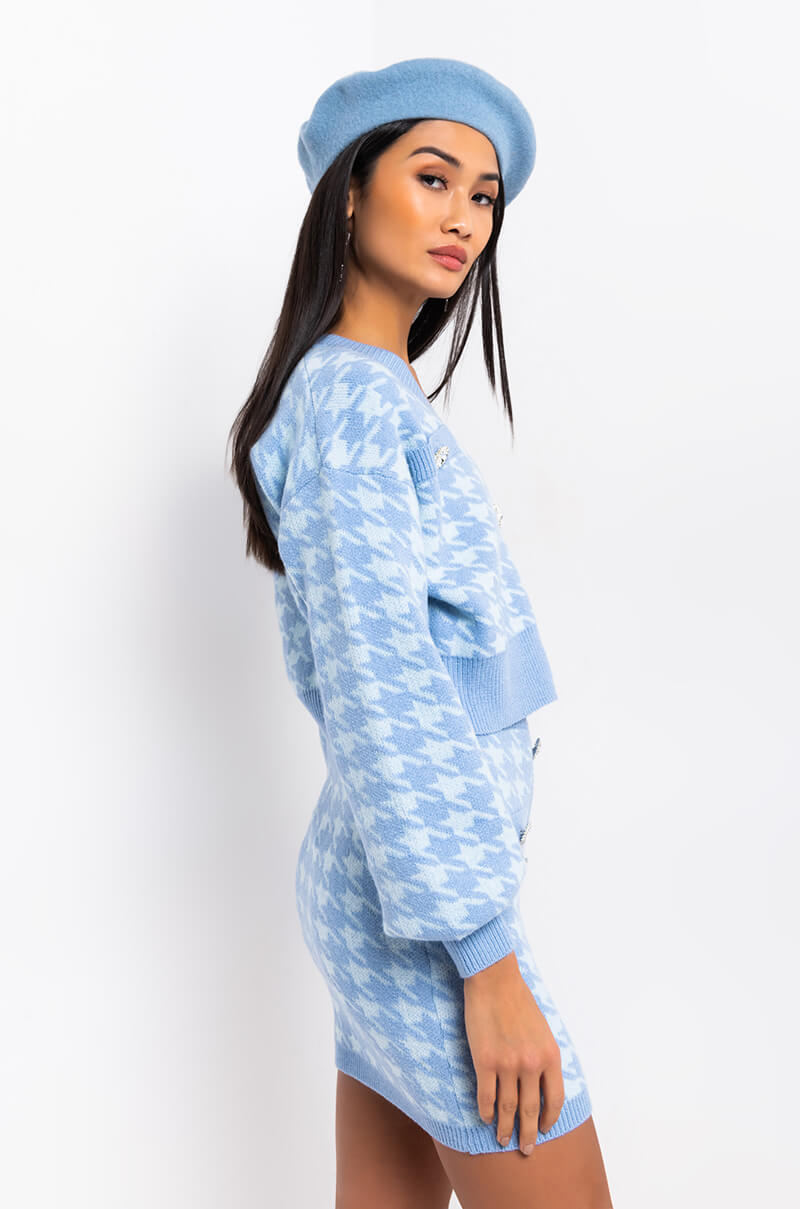 HIGH MAINTENANCE HOUNDSTOOTH CARDIGAN