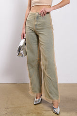 HOT AND DANGEROUS DENIM PANT WITH MESH