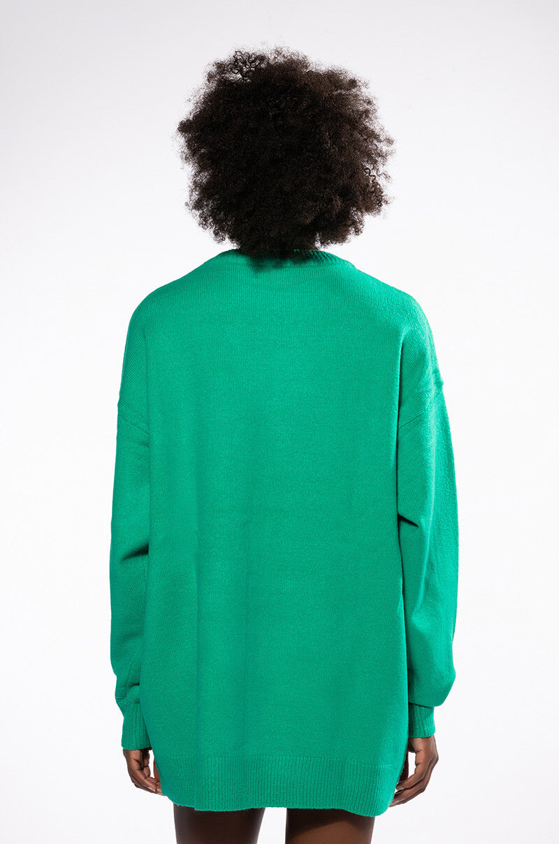HOT DAMN LONG SLEEVE SWEATER DRESS