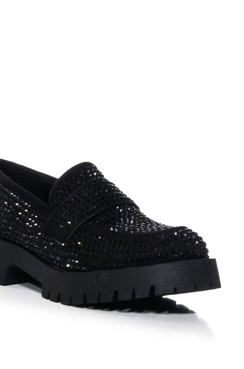 HUTCH EMBELLISHED LOAFER IN BLACK
