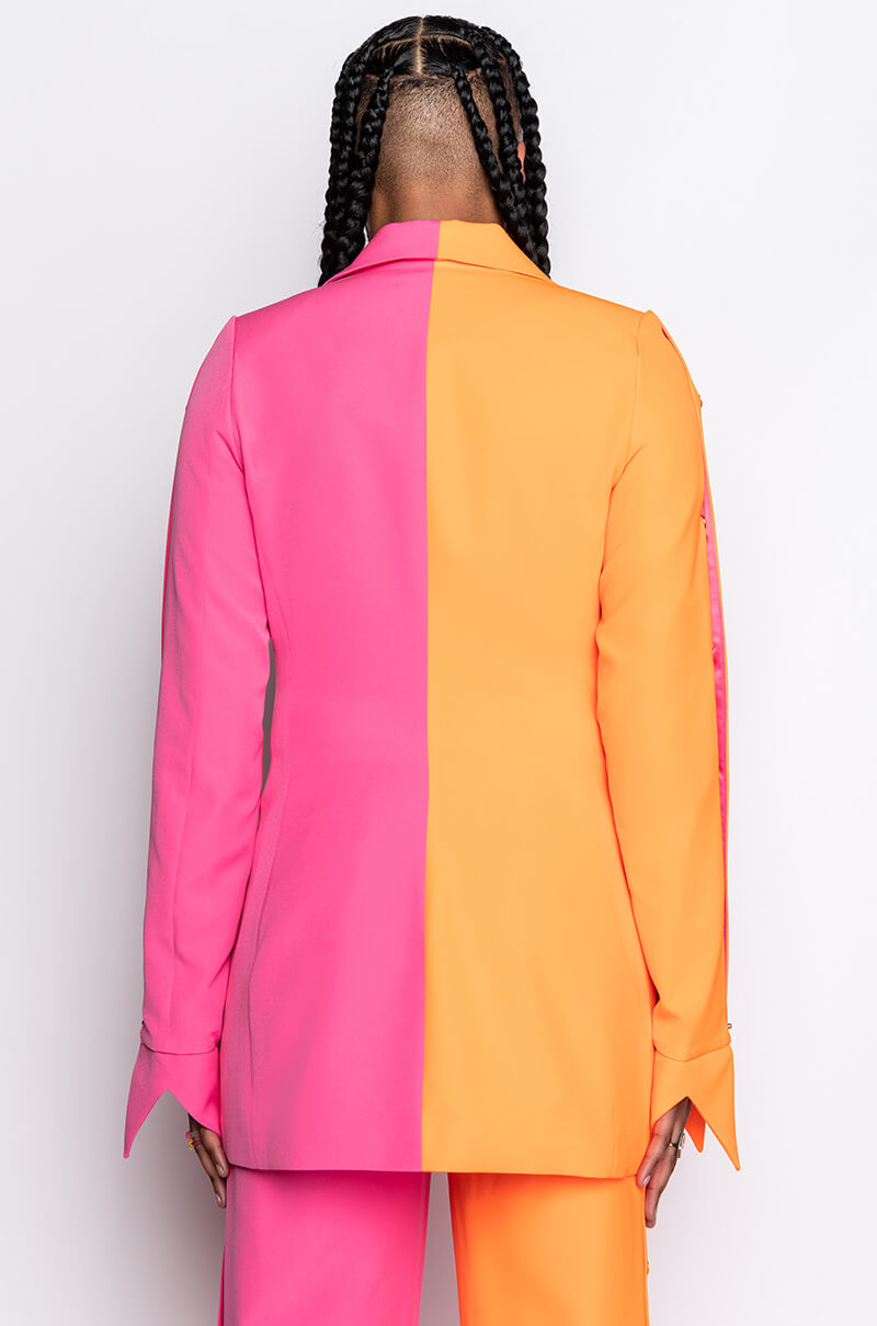 I AM ME KAZJUAN TWO TONE BLAZER DRESS