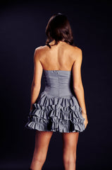 I SWEAR IT WASN'T ME RUFFLED MINI DRESS