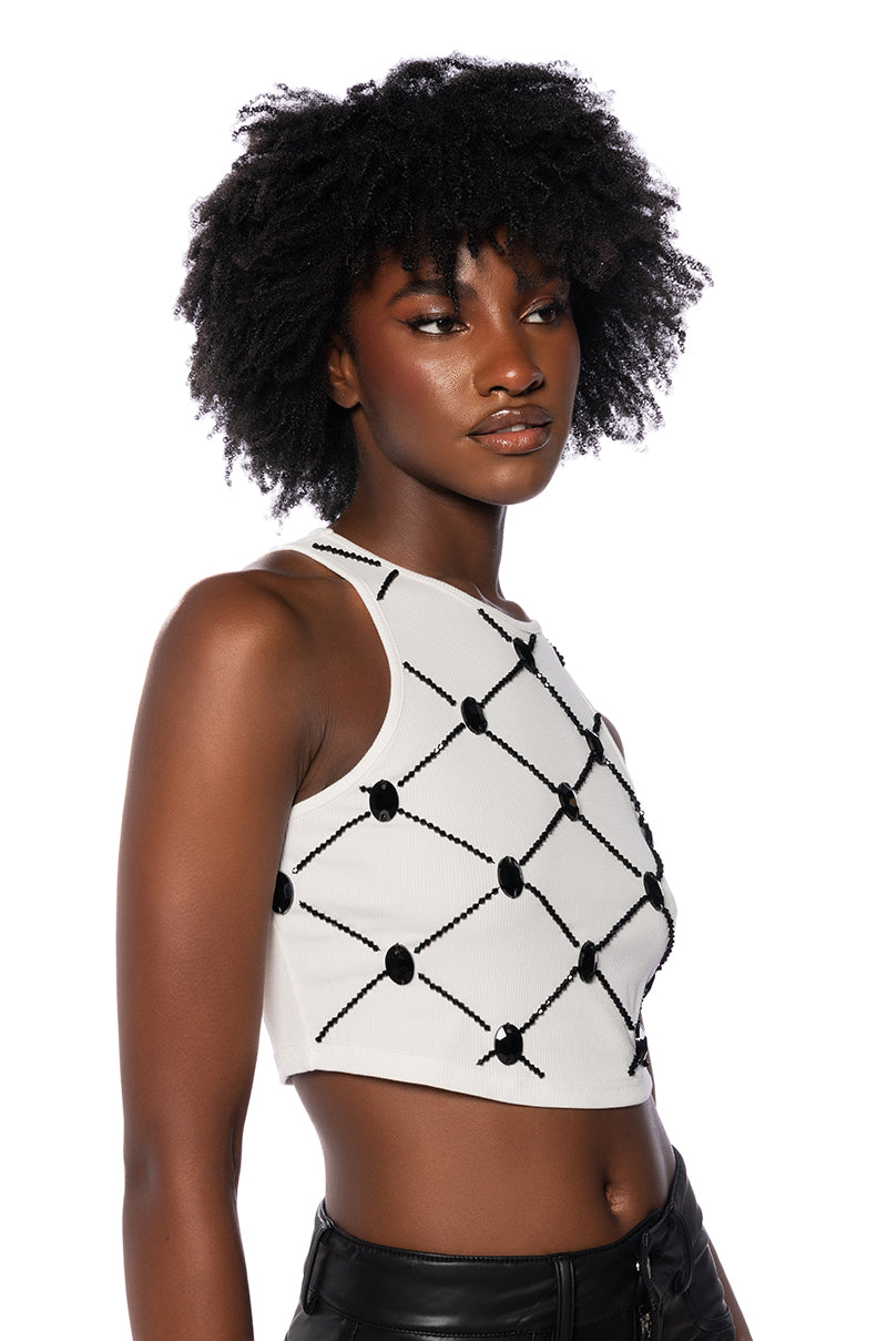 IMPACT EMBELLISHED TANK TOP