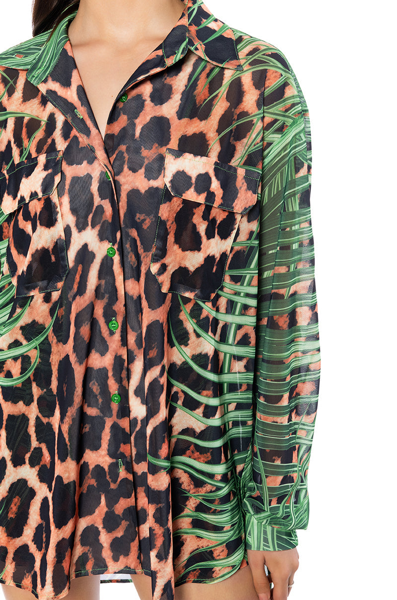 IN PARADISE OVERSIZED FLOWY BLOUSE