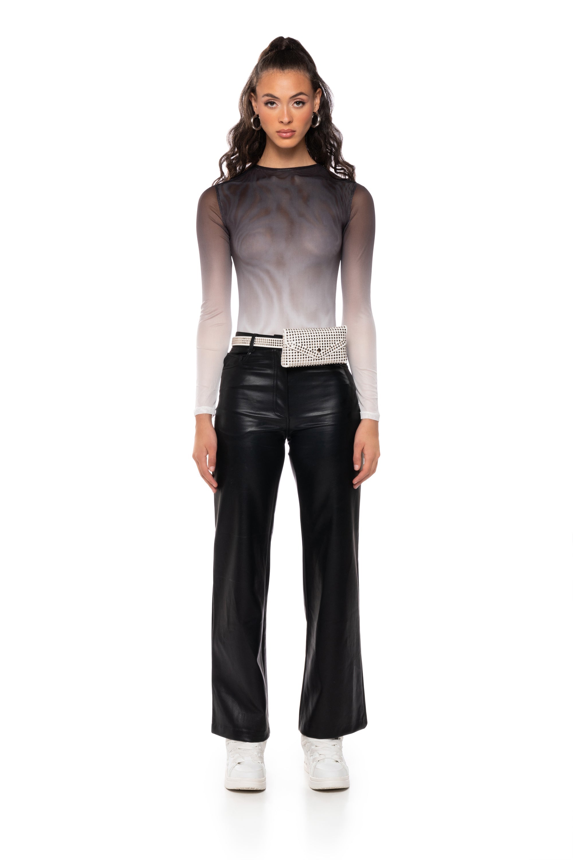 INDECISIVE OMBRE MESH BODYSUIT
