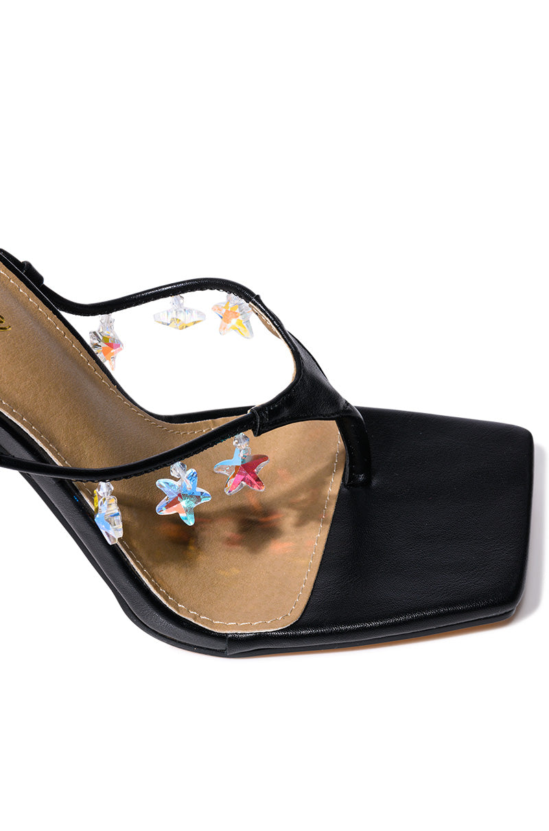 ISLA STAR STRAPPY SANDAL IN BLACK