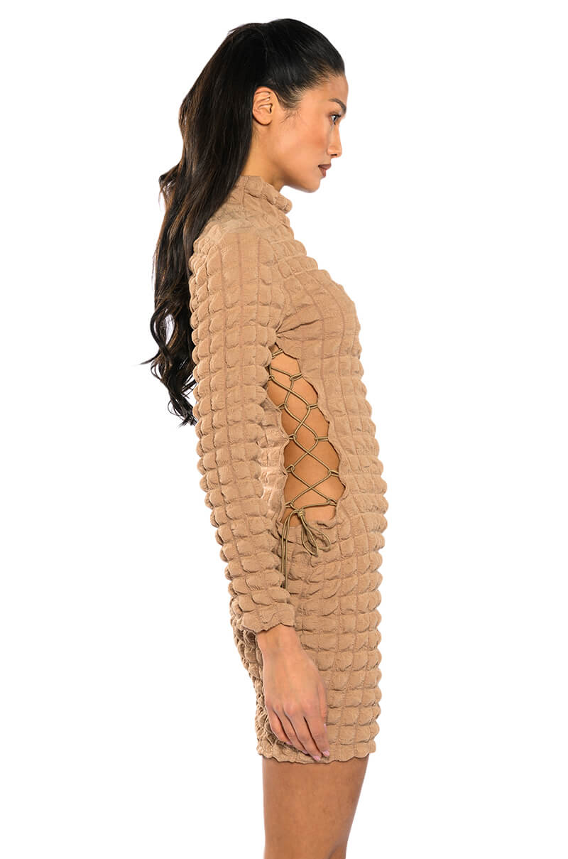 JACQUELINE TEXTURED MINI DRESS
