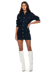 JESS DENIM MINI DRESS