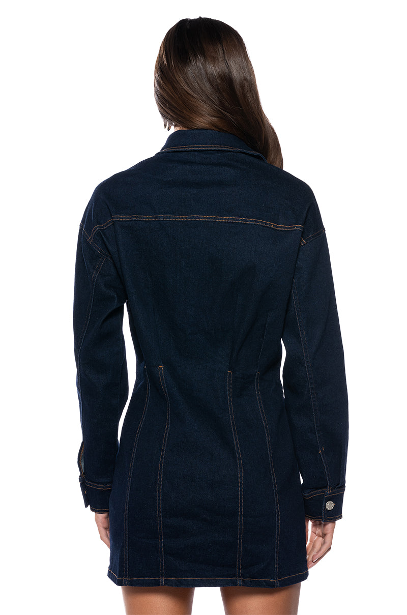 JESS DENIM MINI DRESS