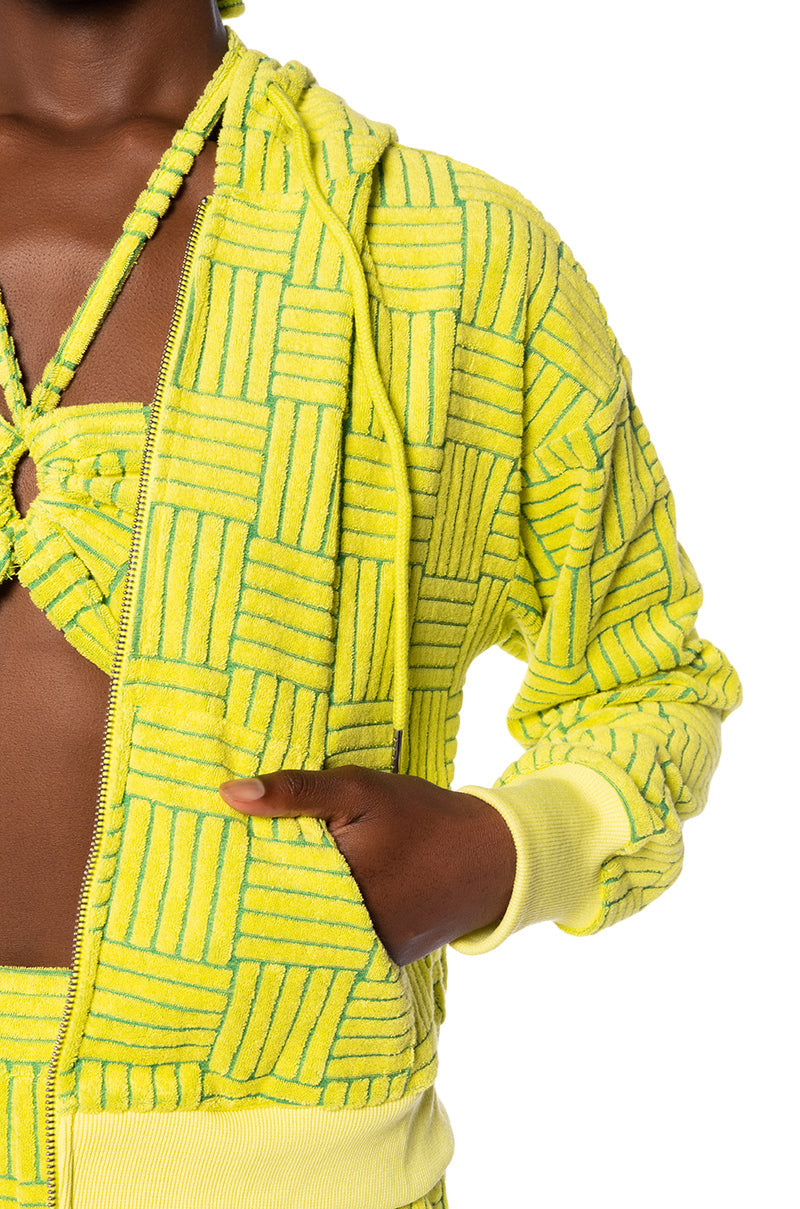 JET SET TEXTURED HOODIE