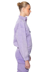 LAVENDAR DREAMS COLLARED OVERSIZED SWEATSHIRT