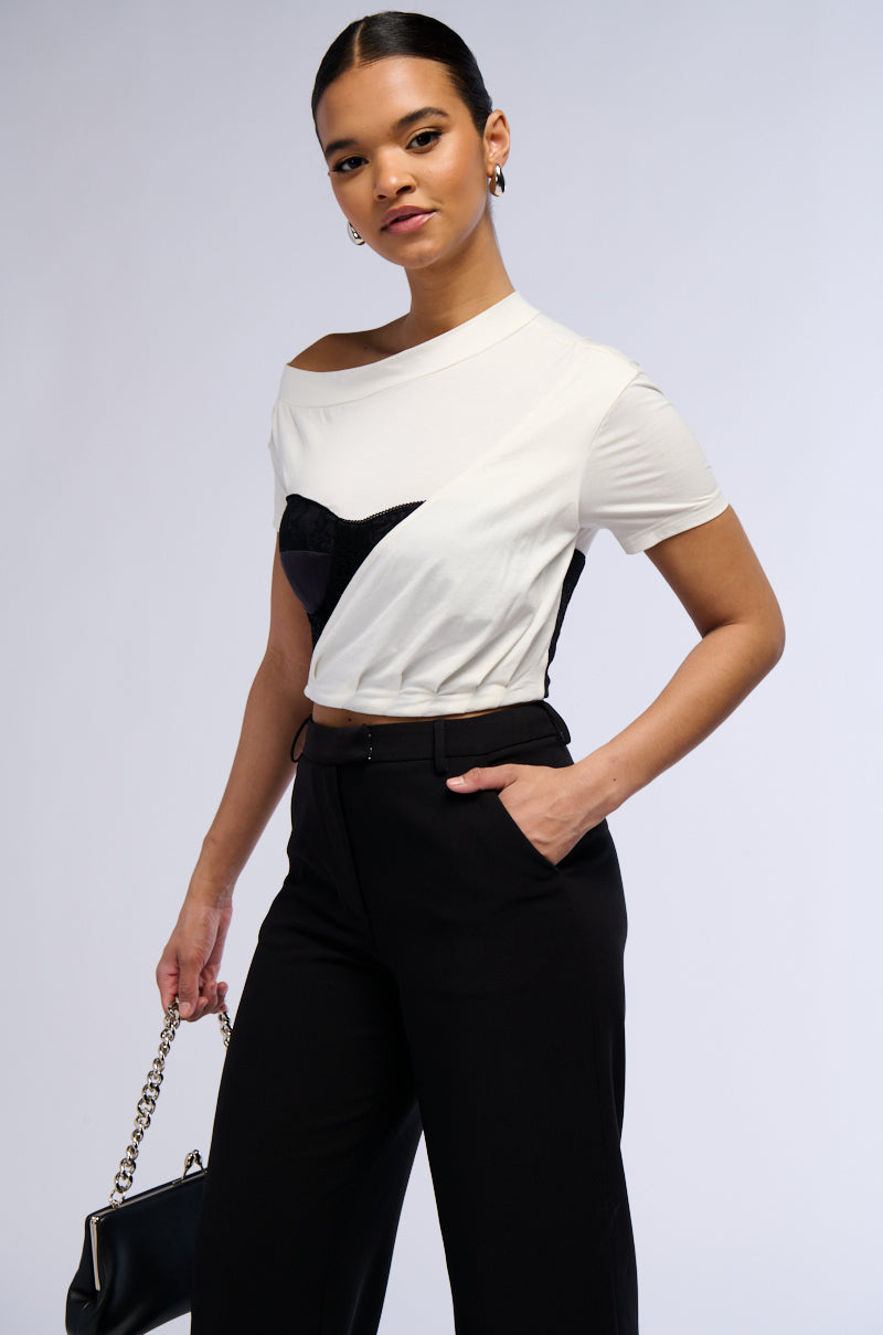 LEAVE IT TEE WITH CORSET