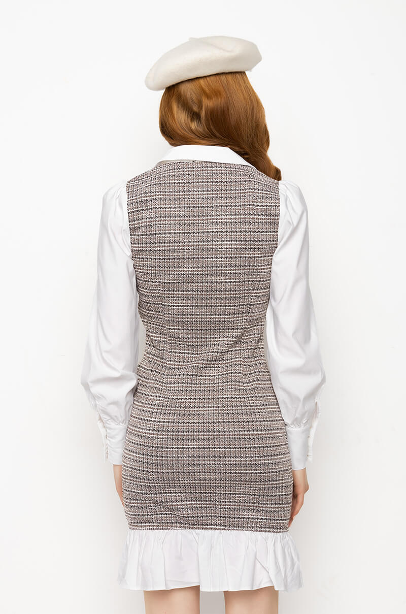 LEVEL UP COLLARED MINI DRESS
