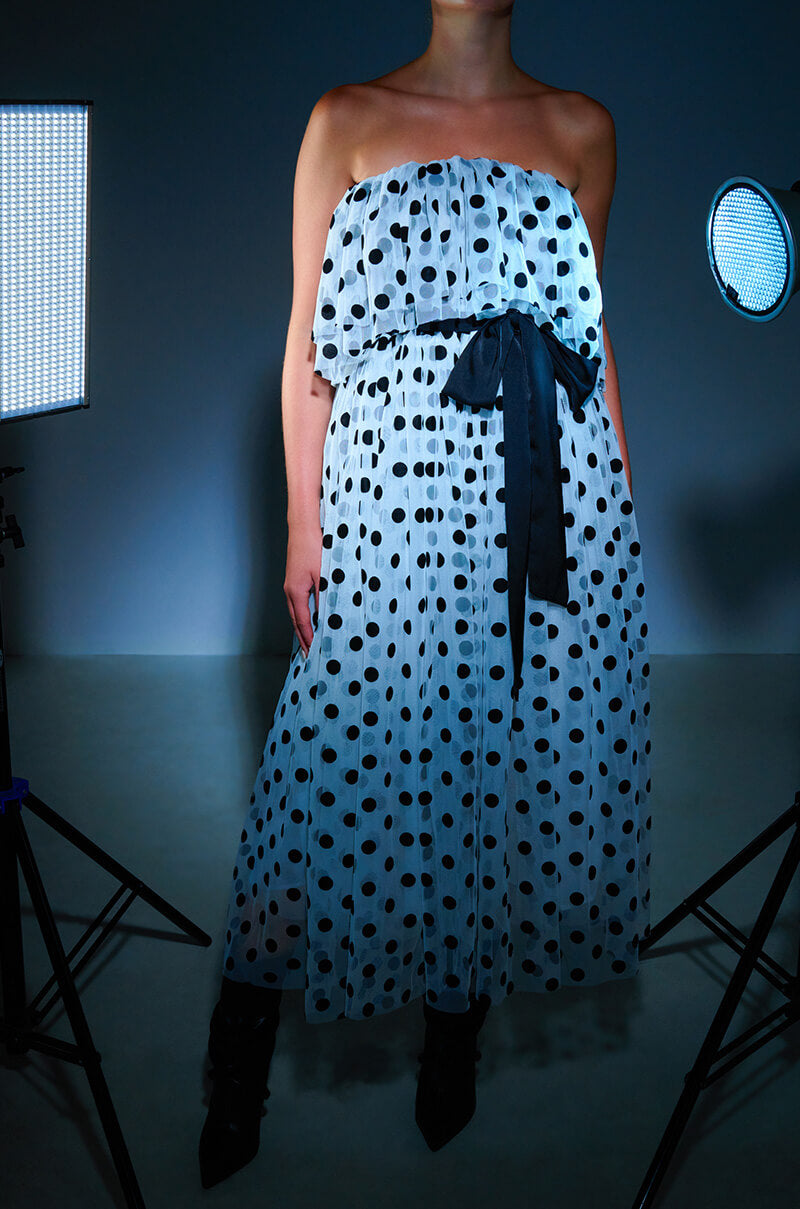 LIFE LIKE A MOVIE STRAPLESS MAXI DRESS