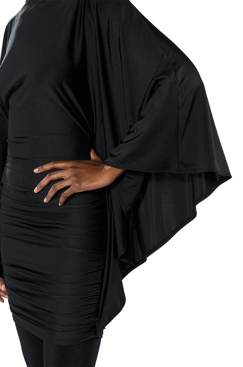 LIKE A STATUE BUTTERFLY SLEEVE MINI DRESS
