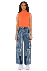 LITTLE MISS ATTITUDE TEXTURED BODYSUIT