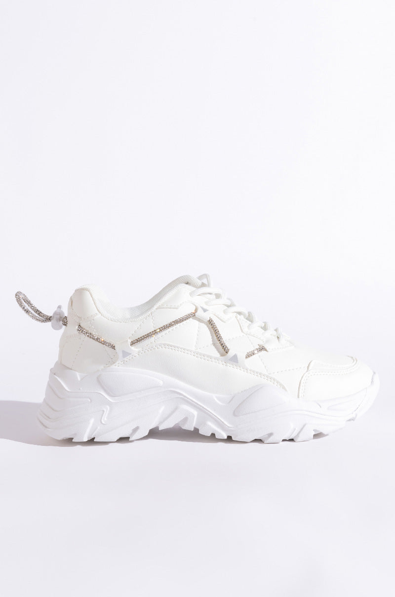 LOOK BACK AT IT FLATFORM SNEAKER IN WHITE