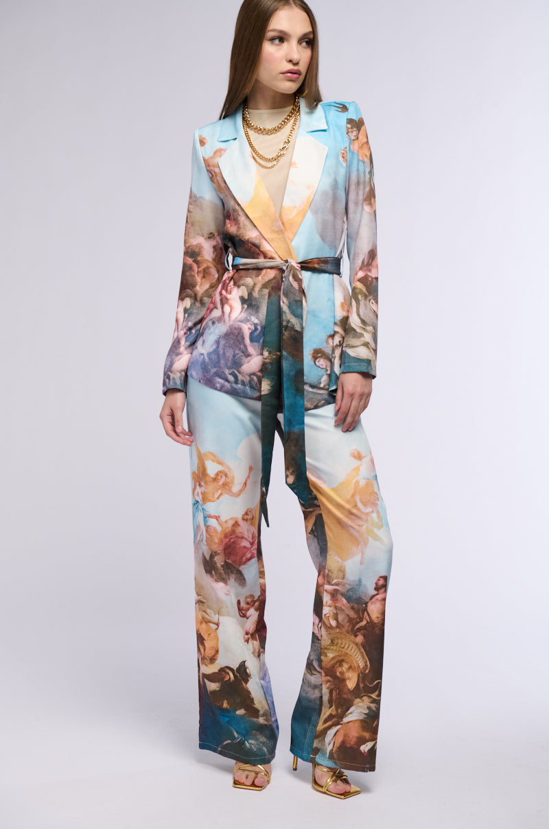 LOOK UP PRINTED BLAZER