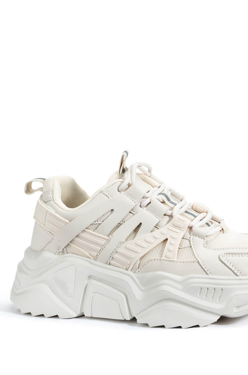 BRIELLA CHUNKY SNEAKER IN BEIGE