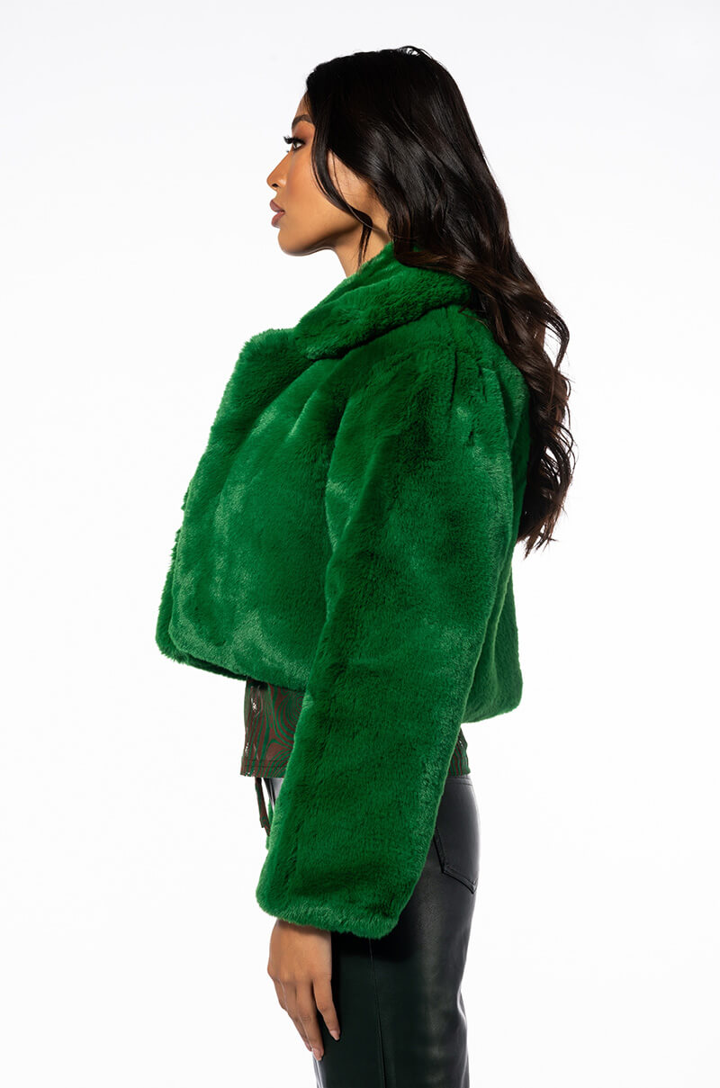 MI AMOR PLUSH FAUX FUR JACKET