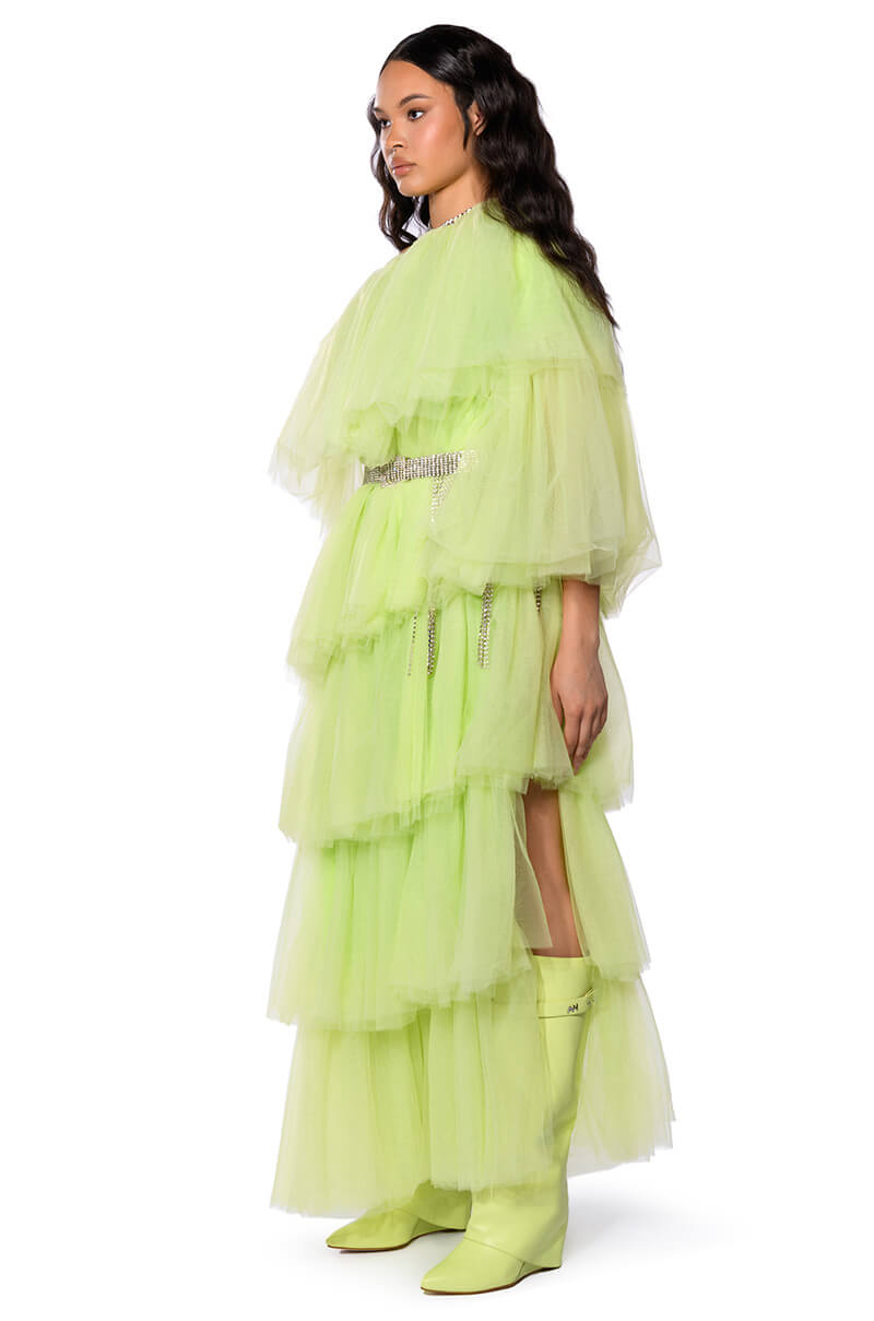 MIA ASYMMETRICAL LAYERED MAXI DRESS