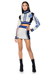 MOTOR CLUB KNIT MINI SKIRT
