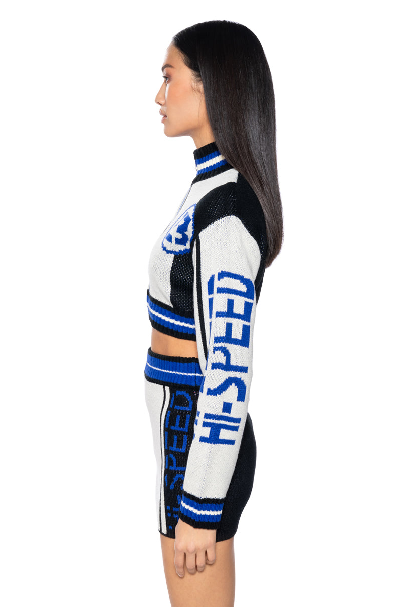 MOTOR CLUB KNIT LONG SLEEVE TOP