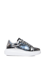 5008A FLATFORM SNEAKER IN SILVER