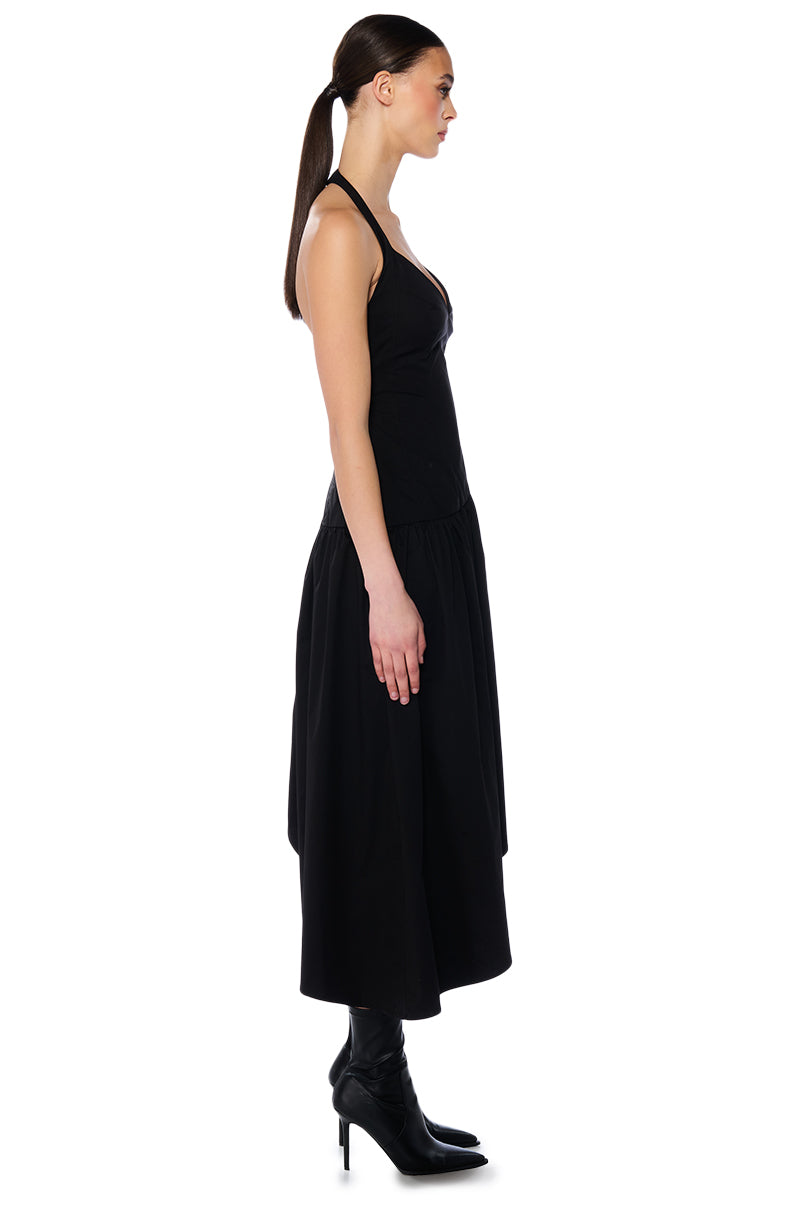 MYKONOS POPLIN MIDI DRESS