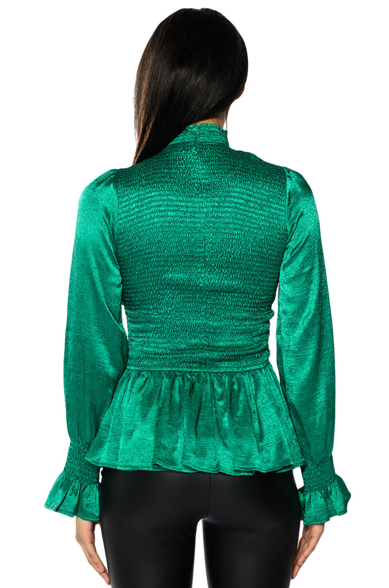 NAOMIE SATIN FULL LENGTH BLOUSE