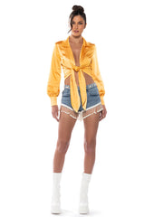 NATALIE TIE FRONT BLOUSE