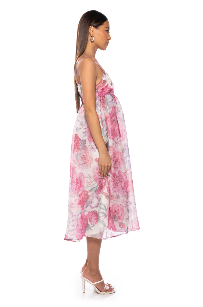 NICOLE FLORAL MIDI DRESS